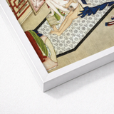 Scholar and Actor - Chinese Homoerotic Art Print / Canvas White Framed Detailed Illustration Figures Historical Bertholet Collection,