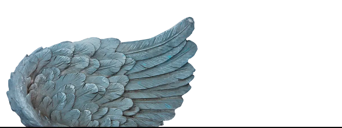 Sculpted angel wing artwork inspired by Yannis Tsarouchis in modern Greek mythology scene