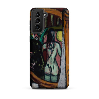 Sculptor’s Studio - Max Beckmann Phone Case Samsung Galaxy S21 Plus / Matte Phone Case Vibrant Expressionistic Painting Nude Figure
