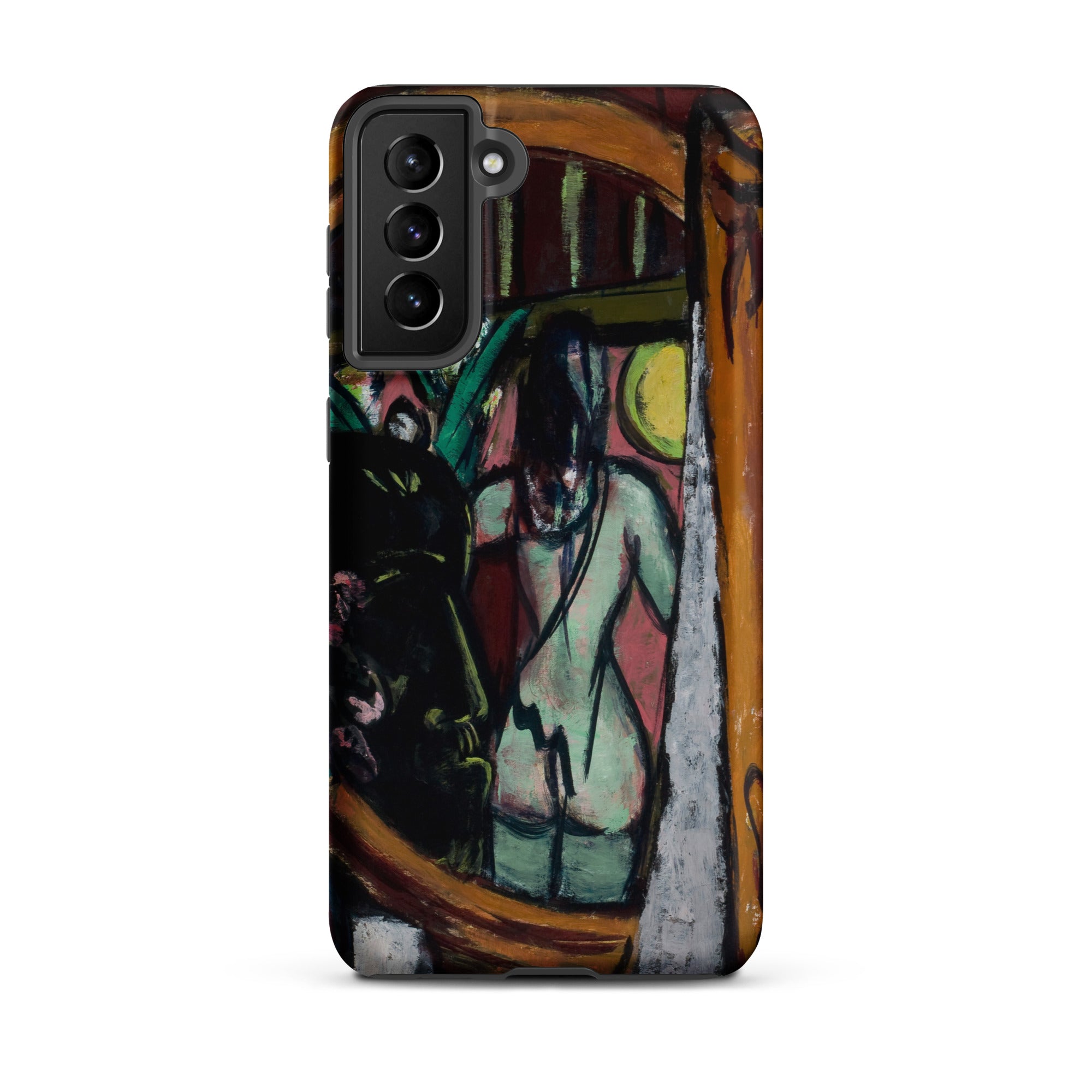 Sculptor’s Studio Max Beckmann Samsung Case, Galaxy S21 Plus / Matte, Smartphone Case Colorful Expressive Painting