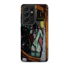 Sculptor’s Studio Max Beckmann Samsung Case, Galaxy S21 Ultra / Matte, Black Smartphone Case Colorful Abstract Painting Design
