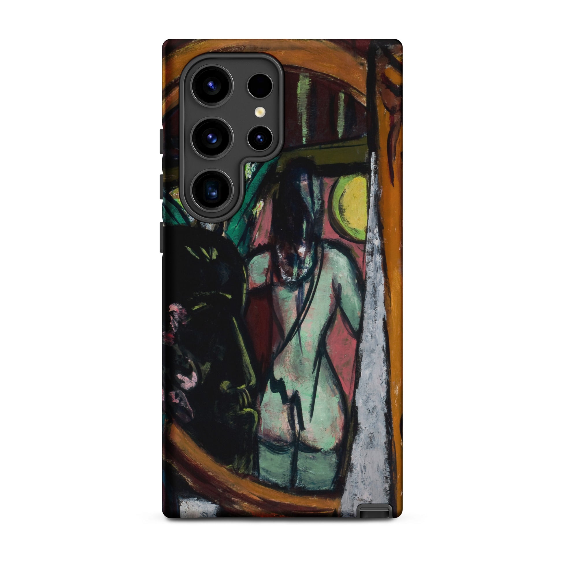 Sculptor’s Studio Max Beckmann Samsung Case, Galaxy S24 Ultra / Matte, Smartphone Case Colorful Expressive Painting Figure