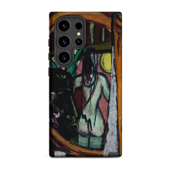Sculptor’s Studio - Max Beckmann Samsung Case, Galaxy S24 Ultra / Matte, Smartphone Case Colorful Expressive Painting Figure