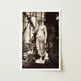 Sculpture of Venus Art Print / Canvas Marble Turns, Sepia Toning Warms, Passionflower Vines Climb, Wrought-iron Orangery, Weight Shifted