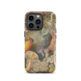 Sea Anemones - Ernst Haeckel Phone Case Iphone 13 Pro / Matte Sea Anemone Patterned Phone Case Ernst Haeckel, Sentient Flares, Cup-spined