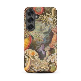 Sea Anemones - Ernst Haeckel Phone Case Samsung Galaxy S25 Plus / Matte Vibrant Vintage-style Coral Reef Phone Case Intricate Illustrations