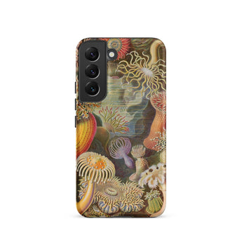 Sea Anemones - Ernst Haeckel Phone Case Samsung Galaxy S22 / Matte Vibrant Vintage-style Phone Case Intricate Illustration Colorful Sea