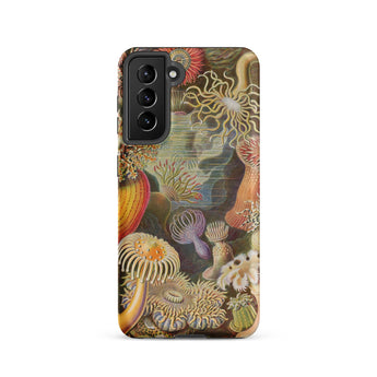 Sea Anemones - Ernst Haeckel Samsung Case, Galaxy S21 / Matte, Smartphone Case Vibrant Intricate Illustration Sea Anemones Marine