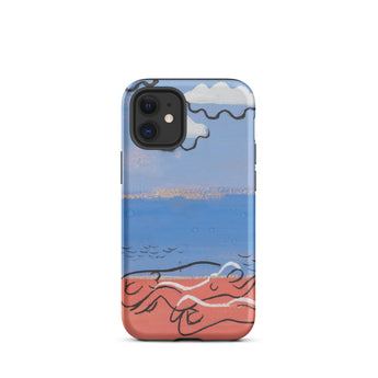 He and Sea Beach - Mikulas Galanda Iphone Case, 12 Mini / Matte, Artistic Phone Case