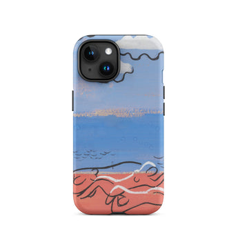 He and Sea Beach - Mikulas Galanda Iphone Case, 15 / Matte, Phone Case Beach Scene