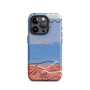 He and Sea Beach - Mikulas Galanda Iphone Case, 15 Pro / Matte, Artistic Beach Scene Phone Case