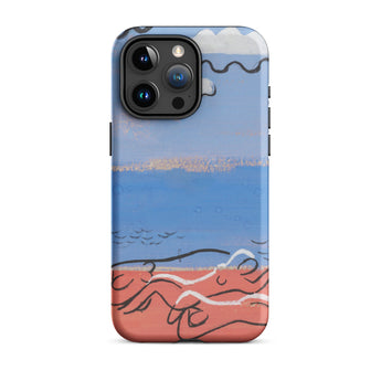He and Sea Beach - Mikulas Galanda Iphone Case, 15 Pro Max / Matte, Artistic Phone Case