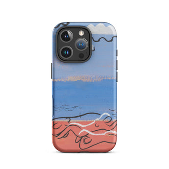 He and Sea Beach - Mikulas Galanda Iphone Case, 16 Pro / Matte, Artistic Phone Case