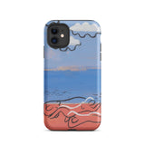 He and Sea Beach - Mikulas Galanda Phone Case Iphone 11 / Matte Phone Case Beach Scene Mikulas Galanda Iphone, Iphone Case, Three Nudes