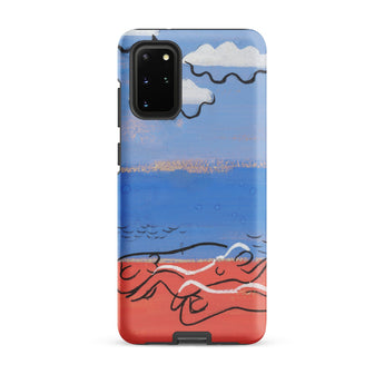 He and Sea Beach - Mikulas Galanda Samsung Case, Galaxy S20 Plus / Matte, Samsung Galaxy S20 Ultra Phone Case Abstract Beach