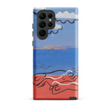He and Sea Beach - Mikulas Galanda Samsung Case, Galaxy S22 Ultra / Matte, Smartphone Case Painted Landscape Design