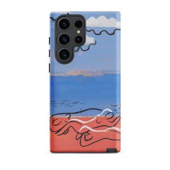 He and Sea Beach - Mikulas Galanda Samsung Case, Galaxy S23 Ultra / Matte, Samsung Galaxy S23 Ultra Phone Case Beach Scene