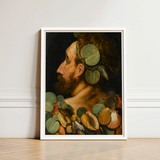 Sea God - Frans Floris Flemish Renaissance Art Print / Canvas Framed Classical Portrait Bearded Man Profile Adorned Floris’, Charm Meets