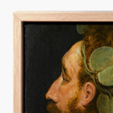 Sea God - Frans Floris Flemish Renaissance Art Print / Canvas Framed Classical Portrait Painting Man Dark Hair Beard Floris’, Charm Meets