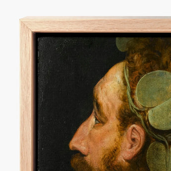 Sea God - Frans Floris Flemish Renaissance Art Print / Canvas Framed Classical Portrait Painting Man Dark Hair Beard Floris’, Charm Meets
