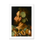 Sea God - Frans Floris Flemish Renaissance Art Print, Profile Portrait Adorned Citrus Slices Seashells