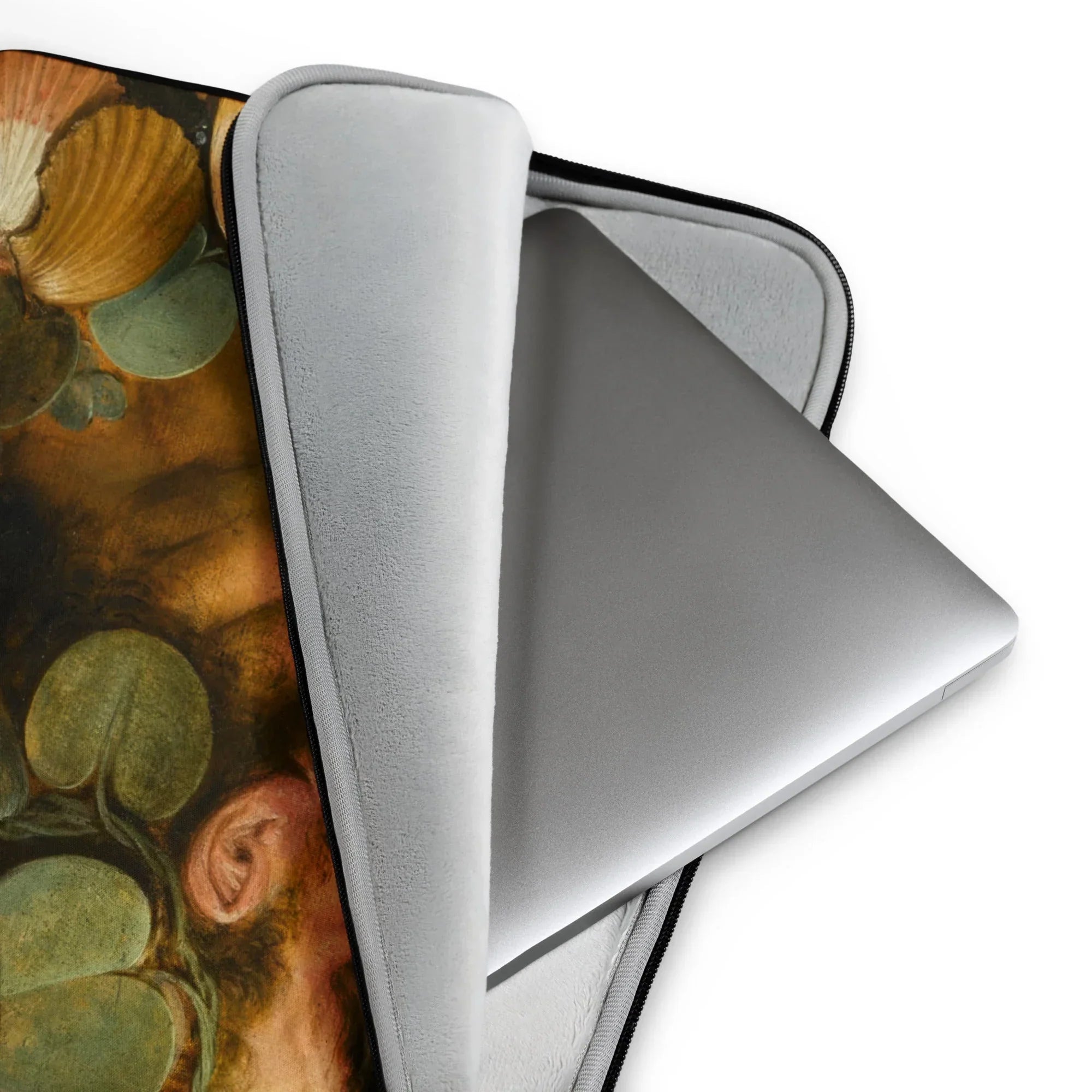 Sea God - Frans Floris Laptop Sleeve, Laptop Sleeve Protective Case Floral Pattern Underneath