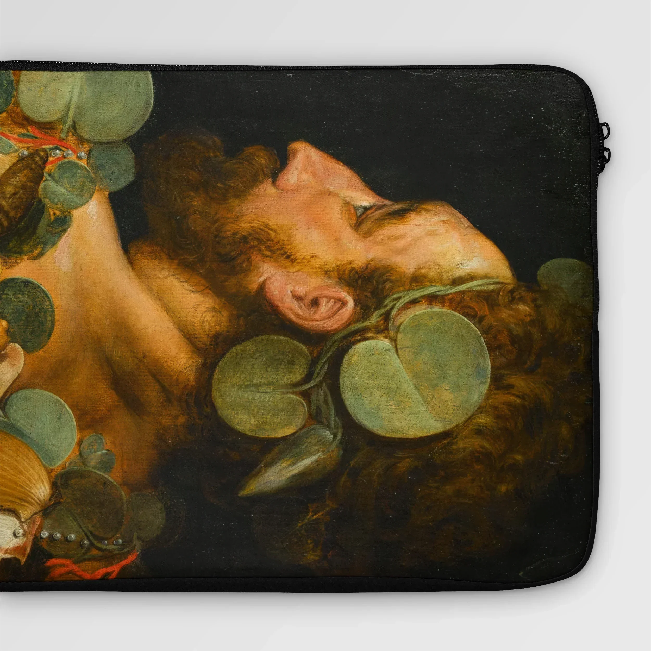 Sea God - Frans Floris Laptop Sleeve, Laptop Sleeve Renaissance-style Painting Figure Surrounded Lily Pads