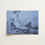 A Seated Faun - Jean Restout Ii (the Younger) Art Print / Canvas, 16x12’’ / 41x31cm / Unframed / no Border, Posters Prints & Visual
