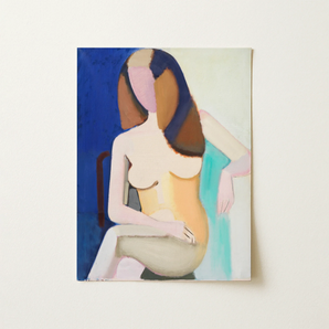 Seated Female Model - Vilhelm Lundstrøm Art Print / Canvas, 12x16’’ / 31x41cm / Unframed / no Border, Posters Prints & Visual Artwork, Toby