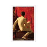 Seated Male Model - William Etty Art Print / Canvas Nude Man Viewer Etty’s, Oil Surface Catches, Torso Illuminated Prints