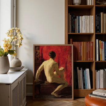 Seated Male Model - William Etty Kunstdruck / Leinwand, Poster, Drucke & visuelle Kunstwerke, Toby Leon