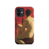 Seated Male Model - William Etty Iphone Case, 12 / Matte, Iphone Case Classical Painting Seated Nude Figure