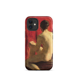 Seated Male Model - William Etty Iphone Case, 12 Mini / Matte, Iphone Case Classical Painting Seated Nude Male Figure