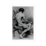 Seated Male Nude - Anton Raphael Mengs Fine Art Print, Nude Male Figure