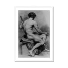 Seated Male Nude - Anton Raphael Mengs Fine Art Print, Monochrome Nude Male Figure Study