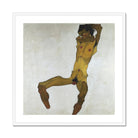 Seated Male Nude (self Portrait) - Egon Schiele Art Print, Expressionist Nude Painting
