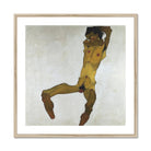 Seated Male Nude (self Portrait) - Egon Schiele Art Print, Framed Nude Male Figure Painting