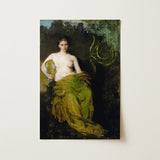 Seated Woman Half Draped Figure - Abbott Handerson Thayer Art Print / Canvas, 12x18’’ / 31x46cm / Unframed / no Border, Posters Prints &