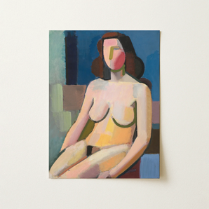 Seated Woman - Vilhelm Lundstrøm Art Print / Canvas, 12x16’’ / 31x41cm / Unframed / no Border, Posters Prints & Visual Artwork, Toby Leon