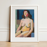 Seated Woman - Vilhelm Lundstrøm Art Print / Canvas, 12x16’’ / 31x41cm / White Frame / Matboard, Posters Prints & Visual Artwork, Toby Leon