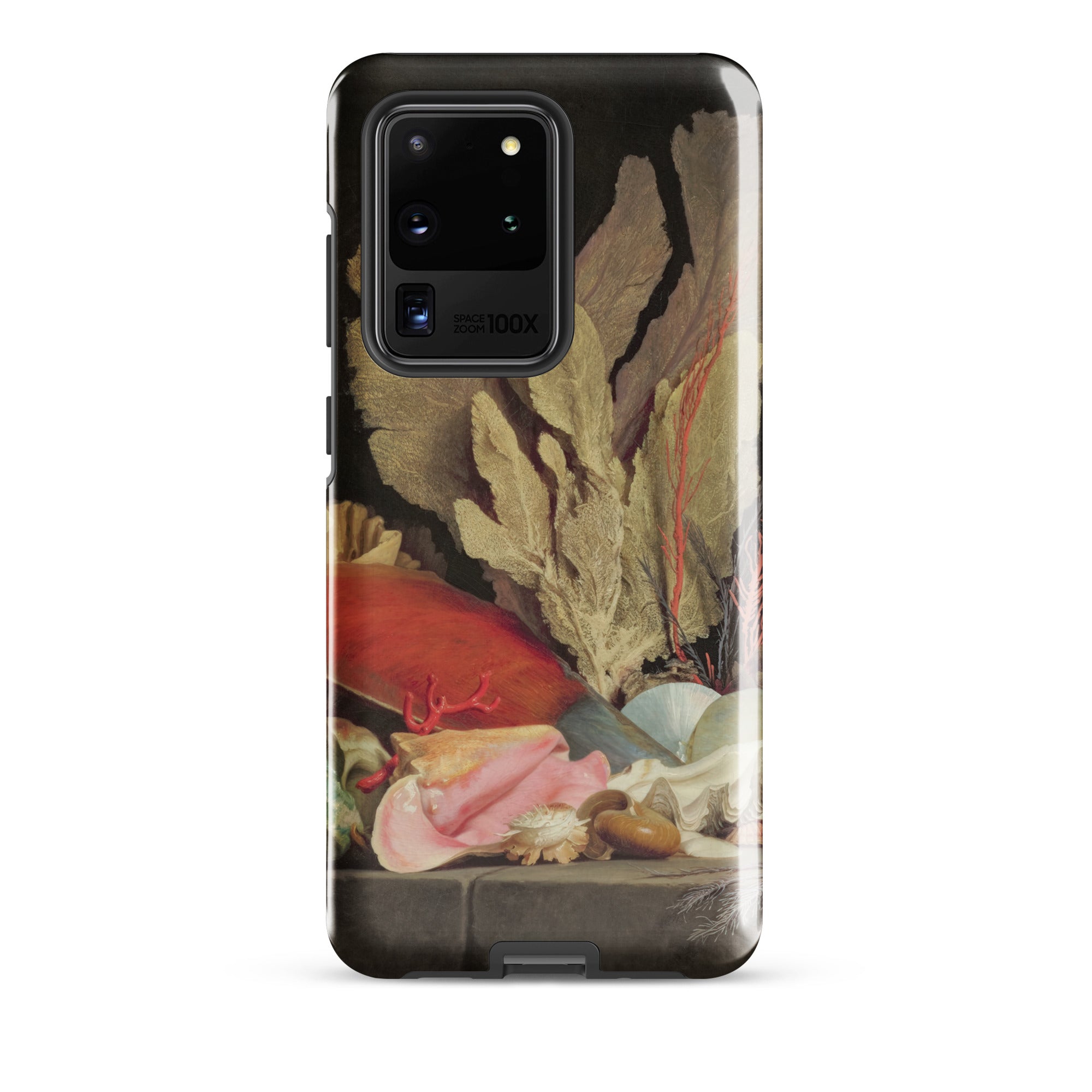 Seaweed Lithophytes & Seashells Anne Vallayer Coster Samsung Case, Galaxy S20 Ultra / Gloss, Black Smartphone Case Life Painting Shells