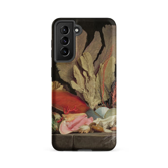 Seaweed Lithophytes & Seashells - Anne Vallayer Coster Samsung Case, Galaxy S21 Fe / Matte, Black Smartphone Case Life Painting Seashells