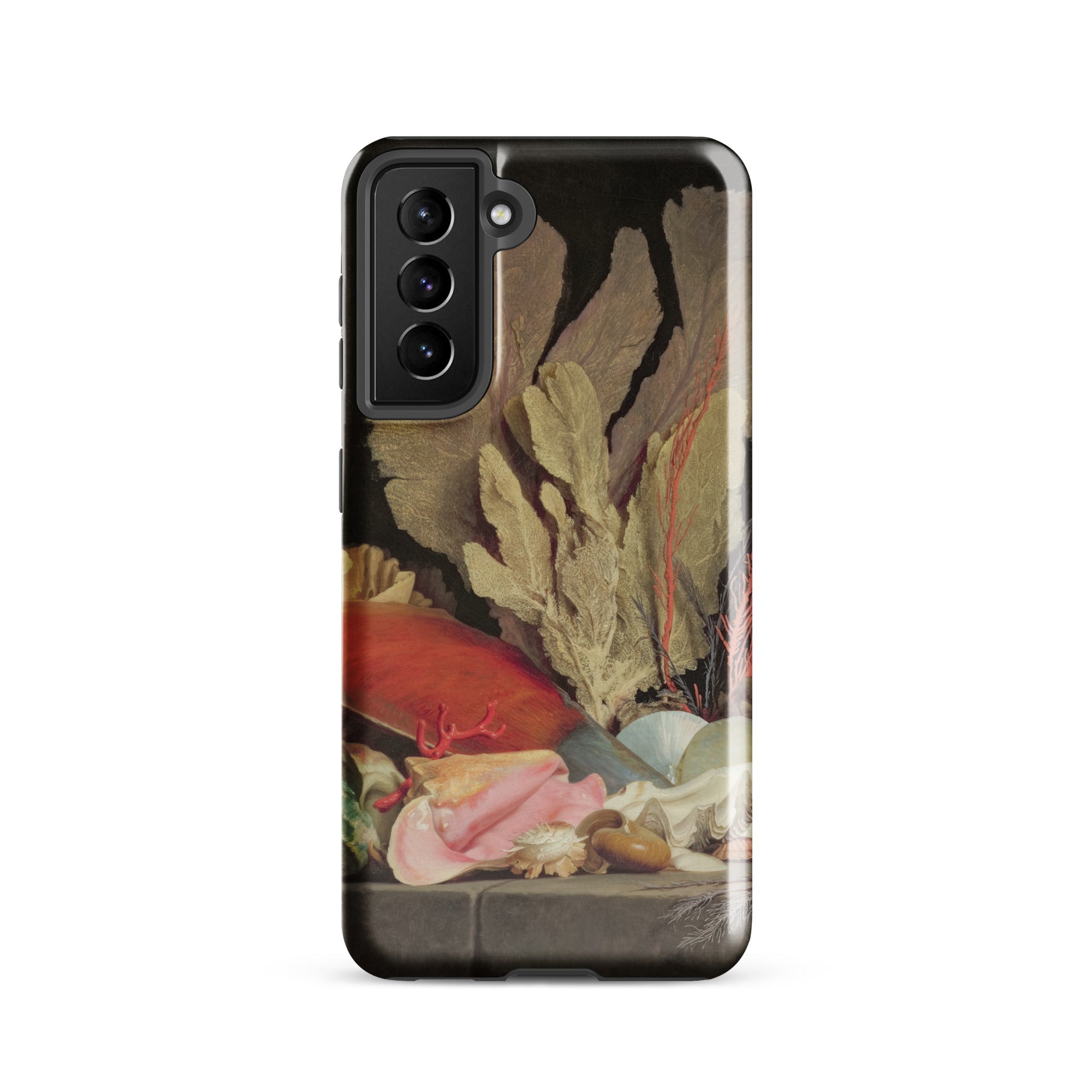 Seaweed Lithophytes & Seashells Anne Vallayer Coster Samsung Case, Galaxy S21 / Gloss, Smartphone Case Abstract Nature Inspired Design