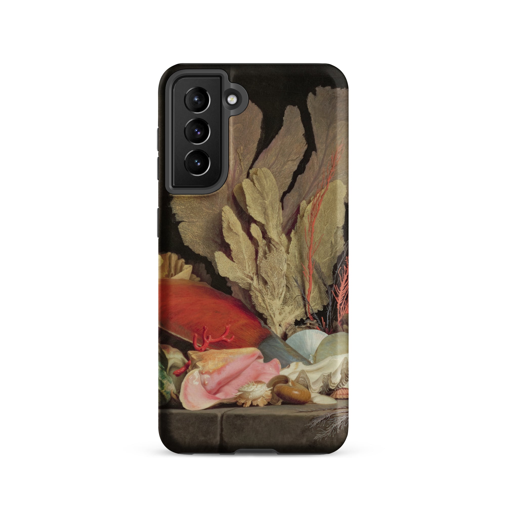 Seaweed Lithophytes & Seashells Anne Vallayer Coster Samsung Case, Galaxy S21 / Matte, Black Smartphone Case Vibrant Life Painting