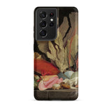 Seaweed Lithophytes & Seashells - Anne Vallayer Coster Samsung Case, Galaxy S21 Ultra / Matte, Black Smartphone Life Painting Marine Case