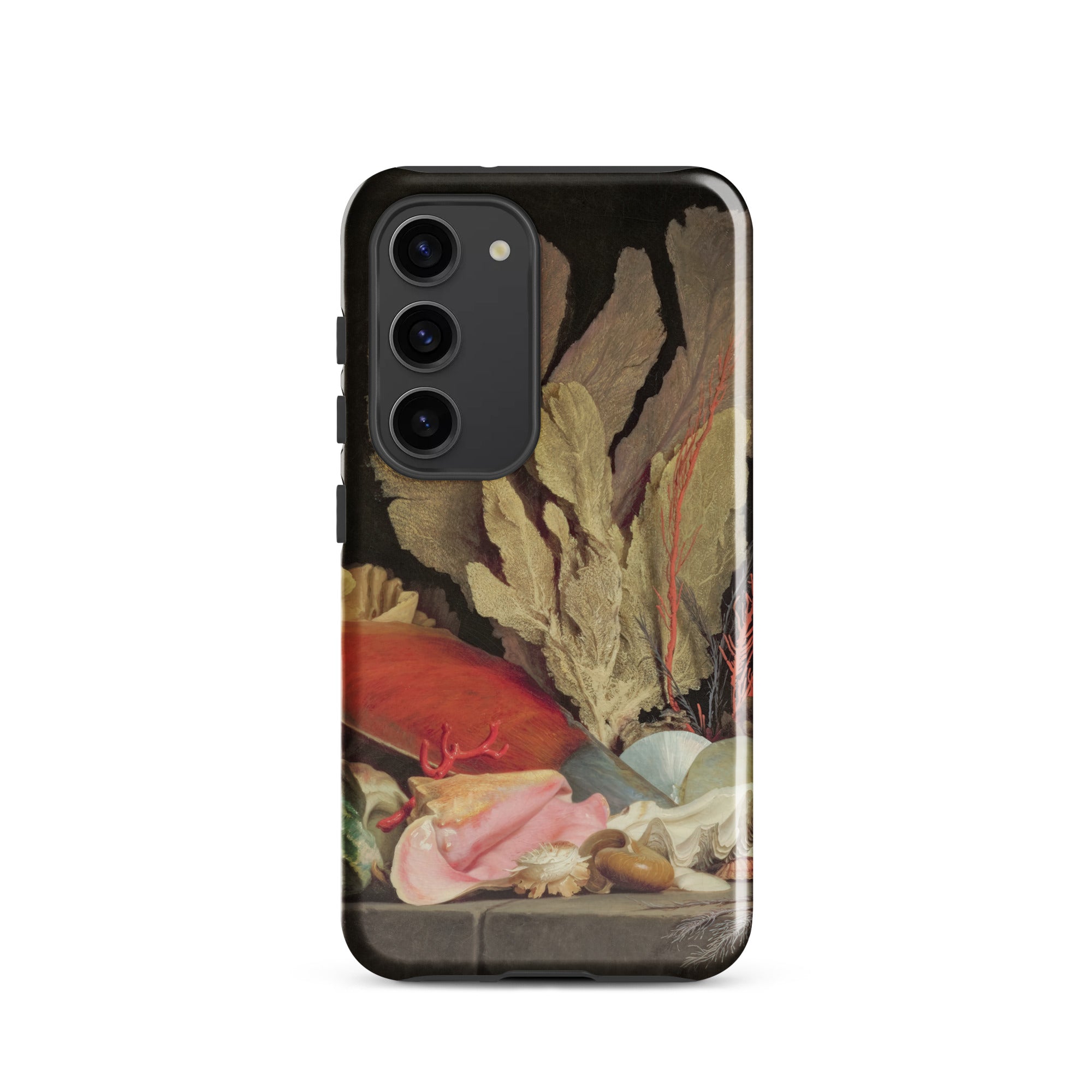 Seaweed Lithophytes & Seashells Anne Vallayer Coster Samsung Case, Galaxy S23 / Gloss, Black Smartphone Colorful Artistic Case Life Painting