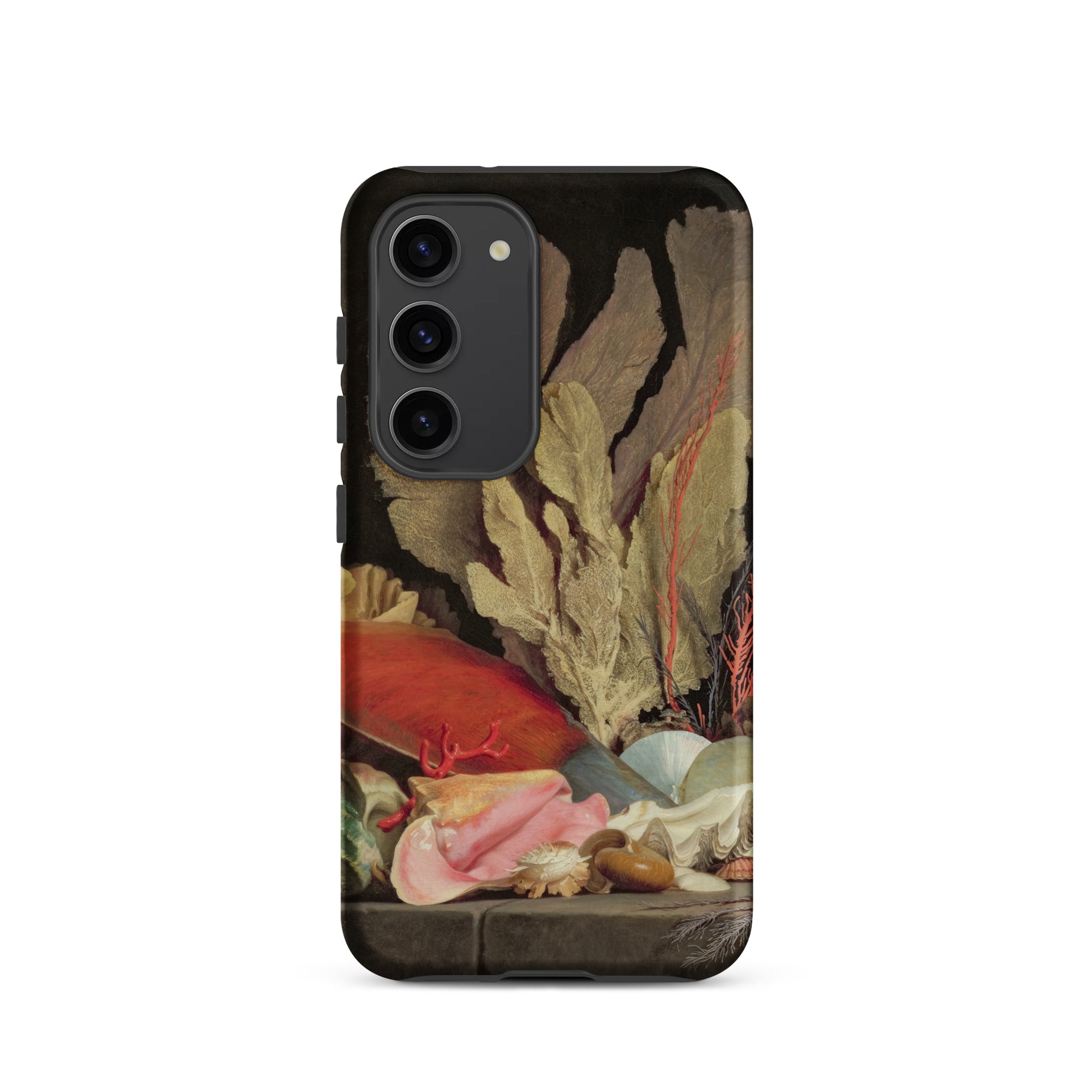 Seaweed Lithophytes & Seashells Anne Vallayer Coster Samsung Case, Galaxy S23 / Matte, Black Smartphone Case Colorful Textured Life Design