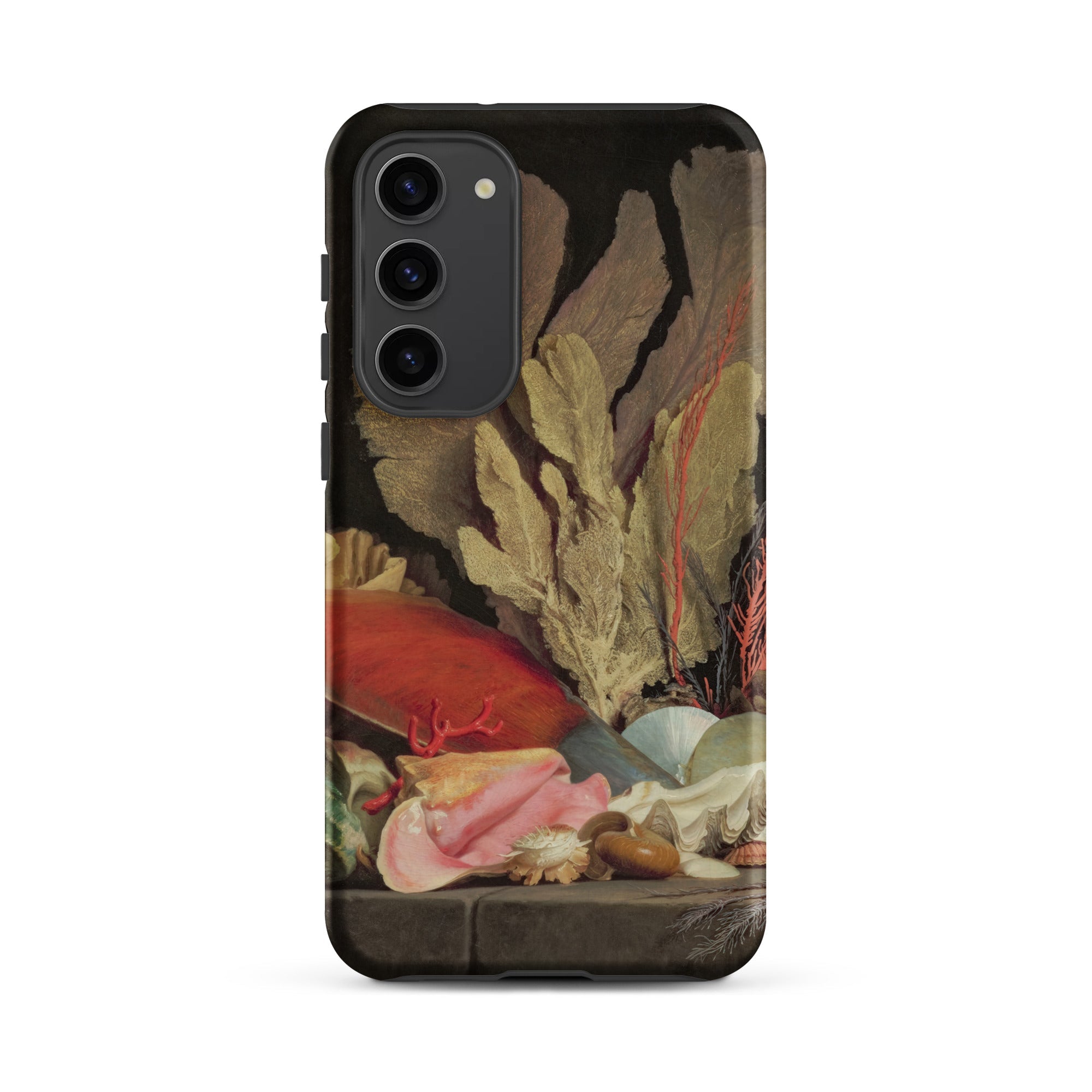 Seaweed Lithophytes & Seashells Anne Vallayer Coster Samsung Case, Galaxy S23 Plus / Matte, Black Smartphone Case Abstract Nature Inspired