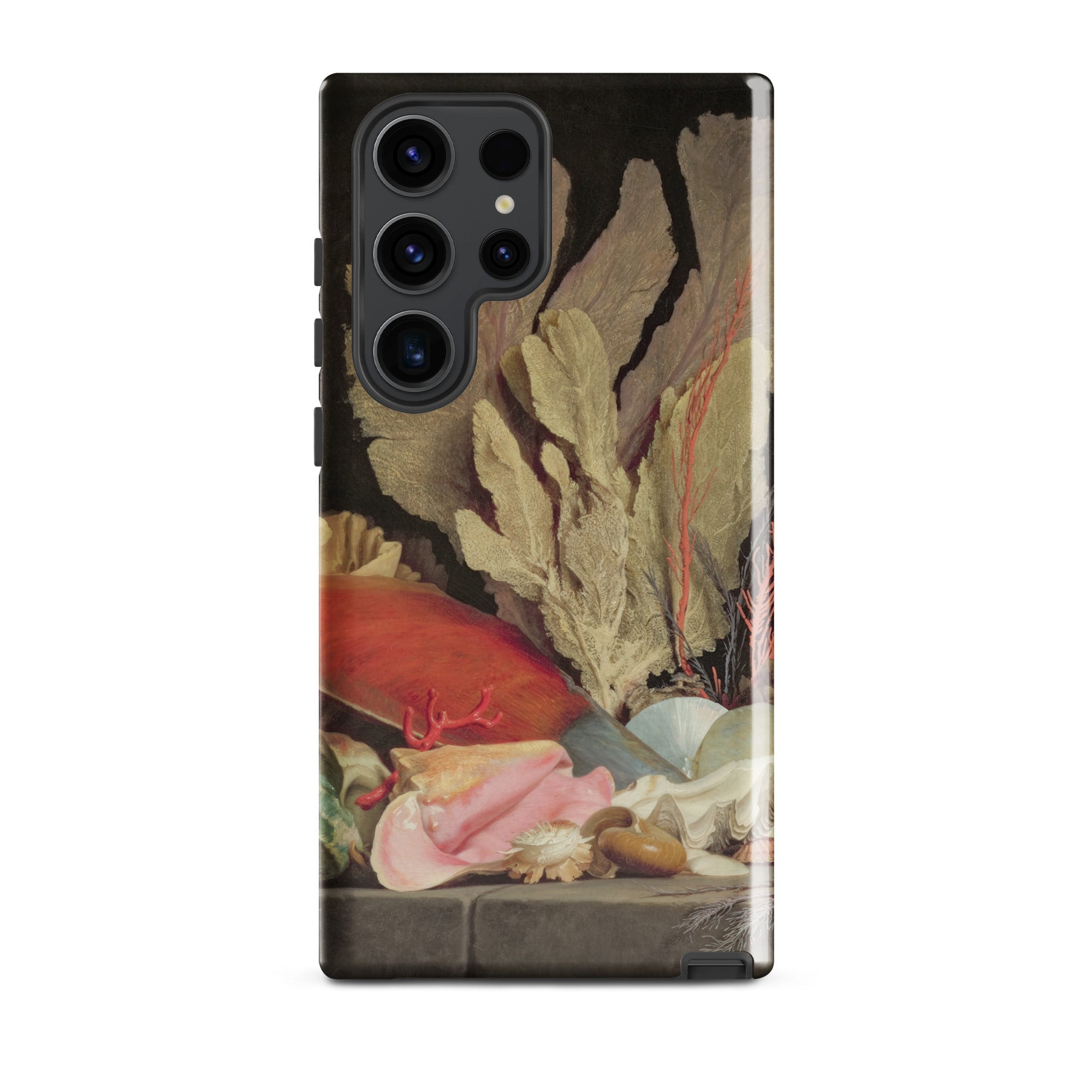 Seaweed Lithophytes & Seashells Anne Vallayer Coster Samsung Case, Galaxy S23 Ultra / Gloss, Smartphone Case Still Life Painting Seafood