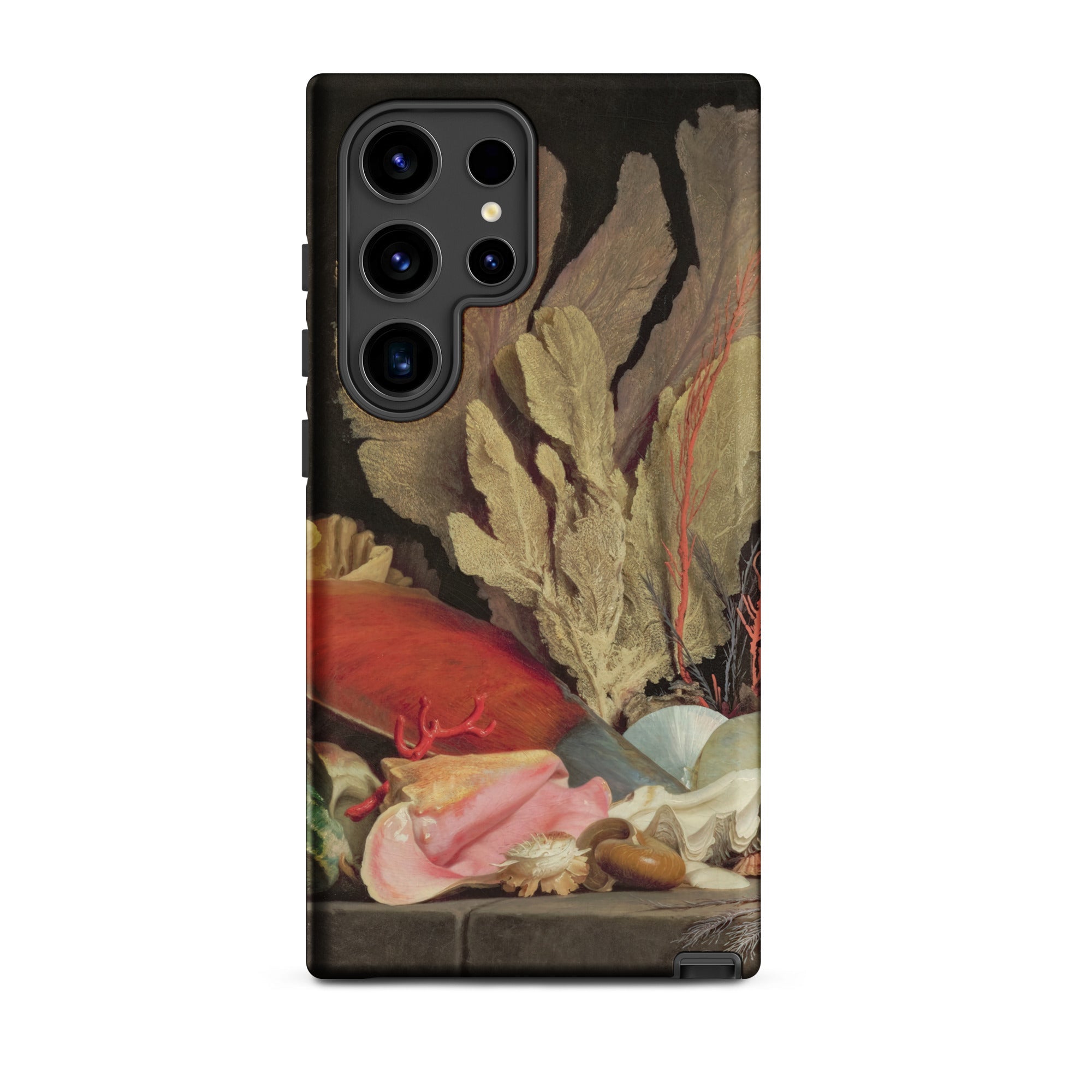 Seaweed Lithophytes & Seashells Anne Vallayer Coster Samsung Case, Galaxy S24 Ultra / Matte, Black Smartphone Case Vibrant Still Life